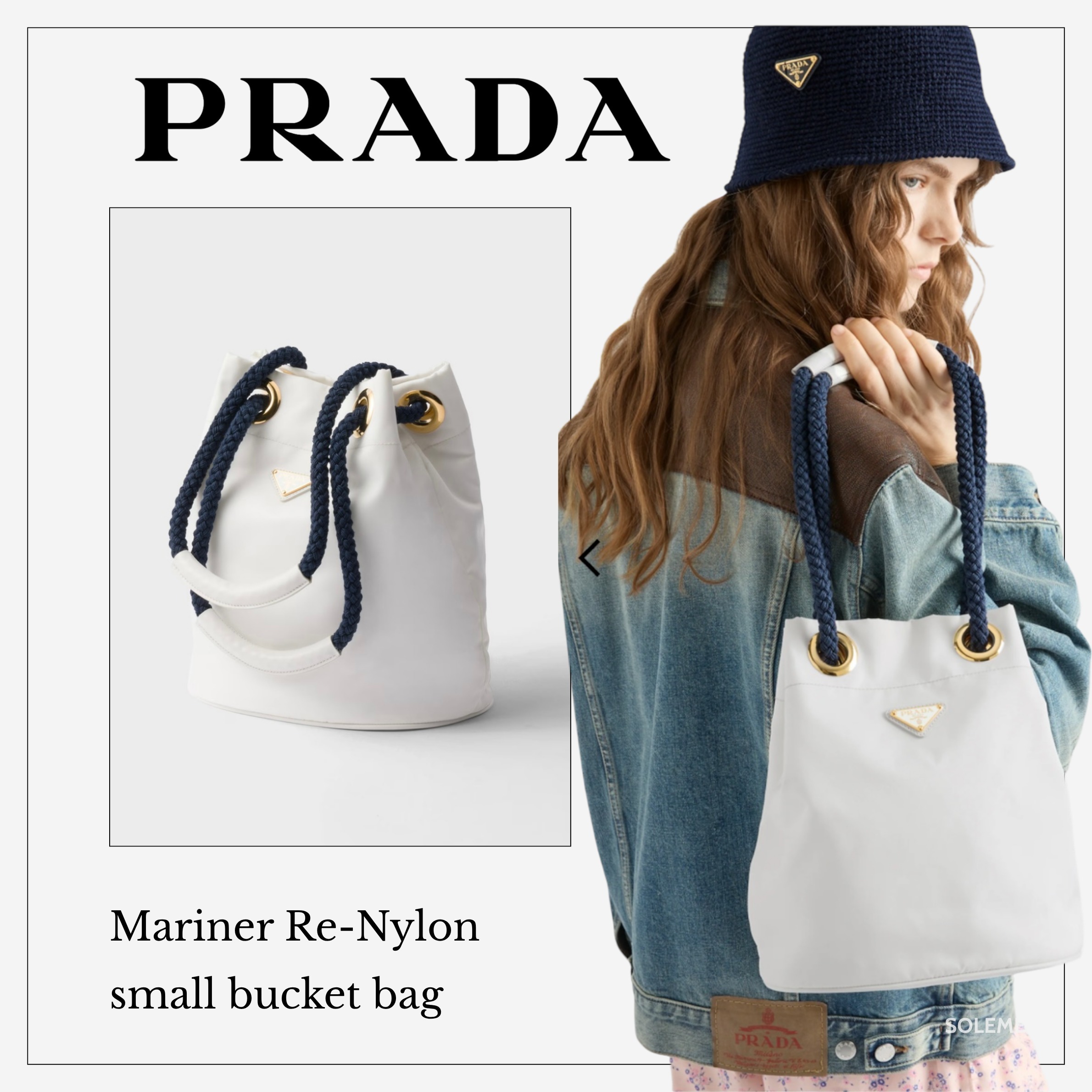 【関税・送料込】PRADA Re-Edition 2005 ホワイト ブルー 新作