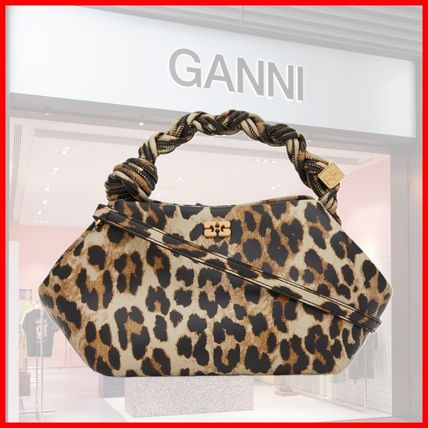 GANNI レオパード ブーバッグ スモール レオパード（ヒョウ柄） Ganni(ガニー) ショルダーバッグ