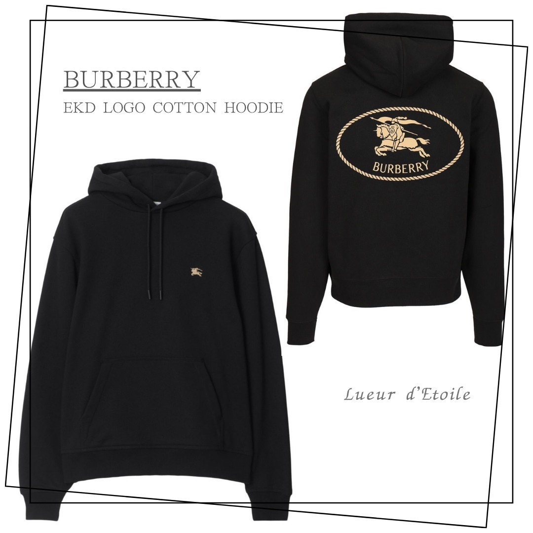 【 BURBERRY 】EKD LOGO COTTON HOODIE