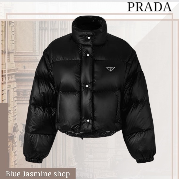 【関税無・国内発】PRADA / 取り外し可能袖付きダウンジャケット