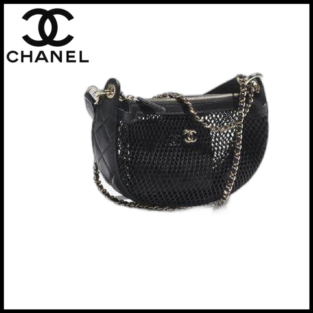 ☆メッシュ素材で涼しげ☆CHANEL チェーン付きクラッチ