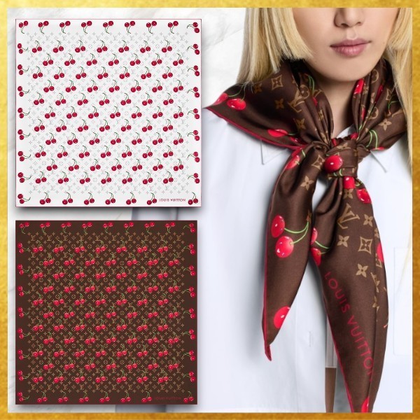人気 大人可愛い コラボ限定 Louis Vuitton LV×TM スカーフ 2色