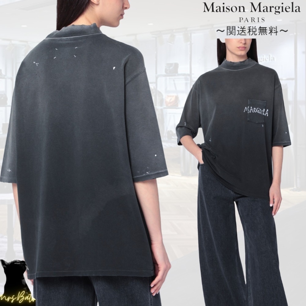 マルジェラ デニムに似合う グラフィティ ロゴ Tシャツ 関送無