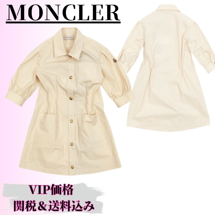 ◆大人もOK◆【MONCLER】ロゴパッチ*シャツドレス