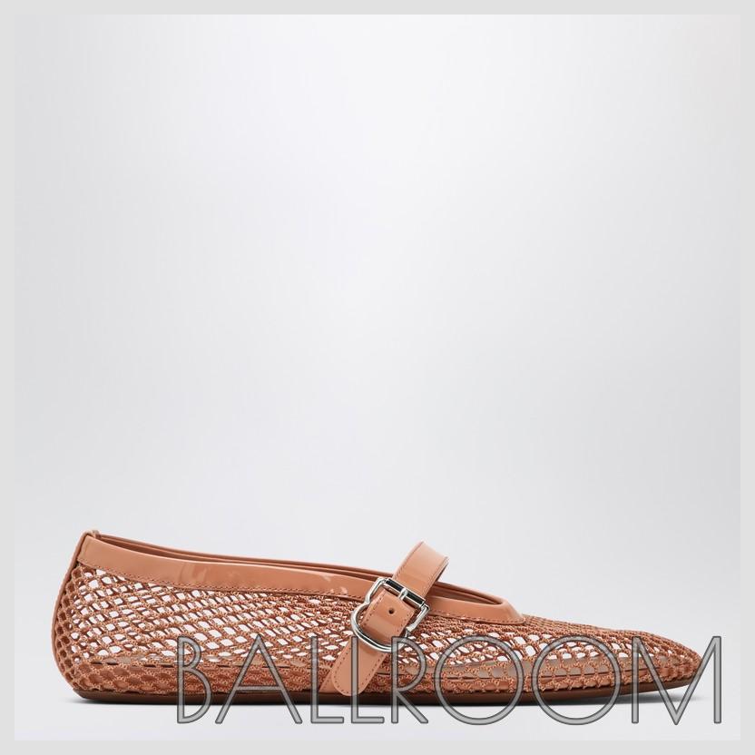 バレエシューズ ALAIA MESH BALLERINA SHOES BLUSH COLOUR
