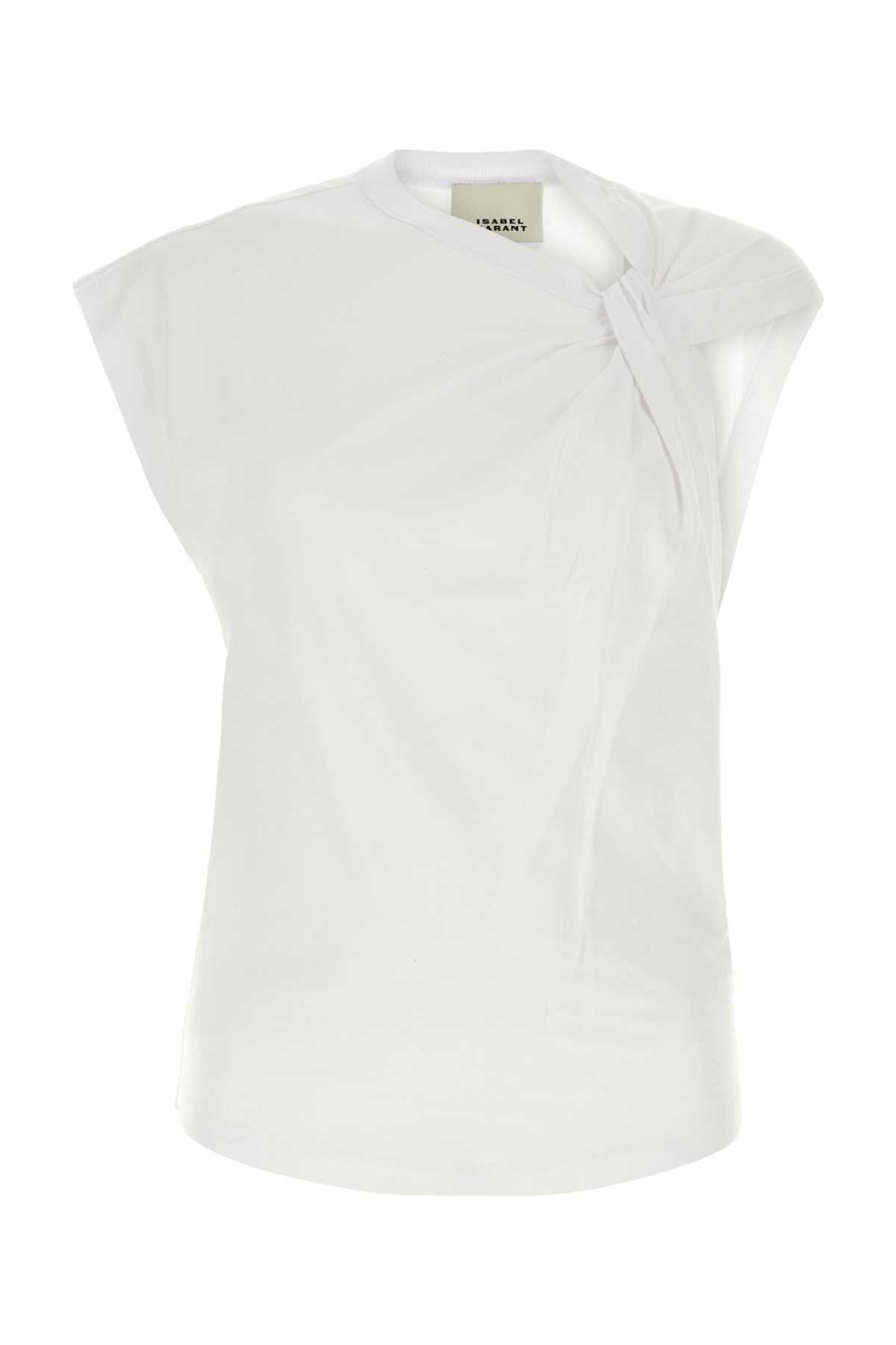 Tシャツ・カットソー ISABEL MARANT White Cotton Nayda T-Shirt