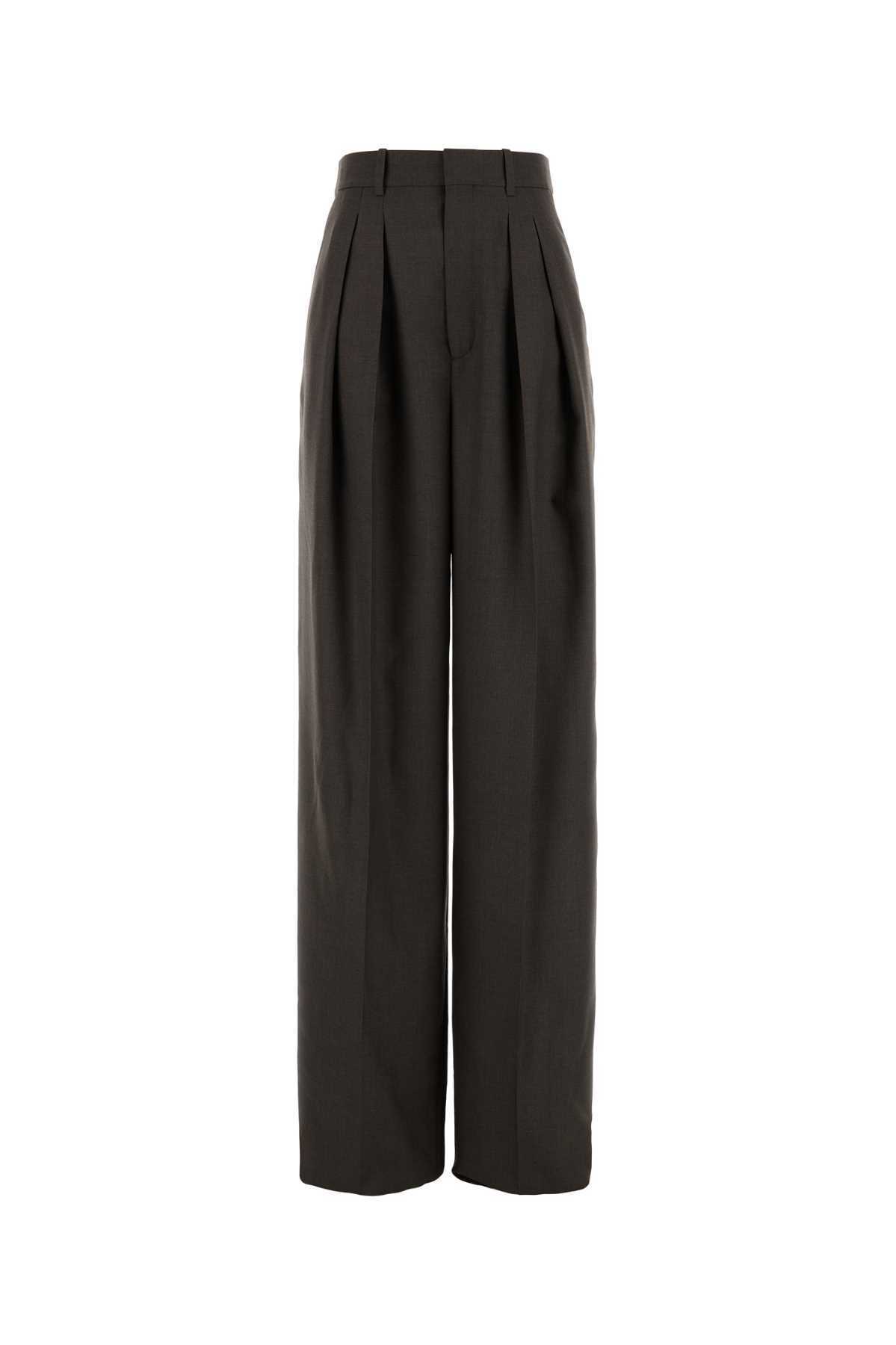 パンツ SAINT LAURENT Dark Brown Wool Pant