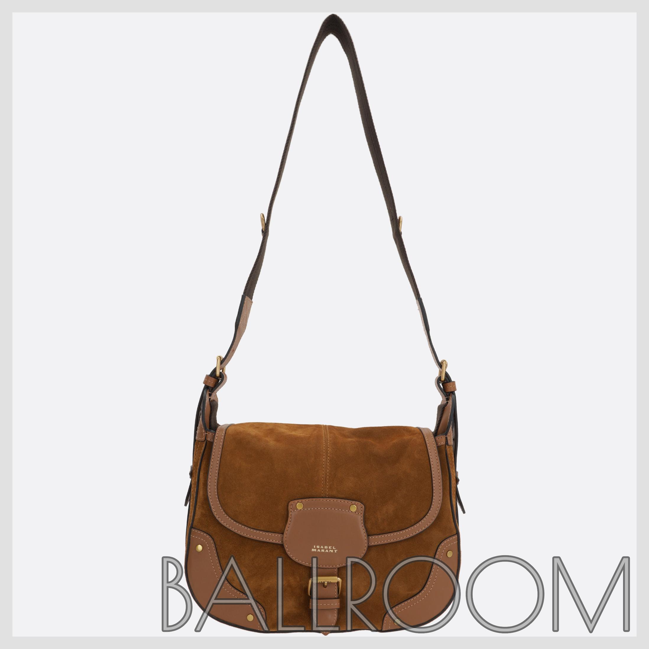 ショルダーバッグ・ポシェット ISABEL MARANT SIERRA S MESSENGER BAG IN VELVET SUEDE