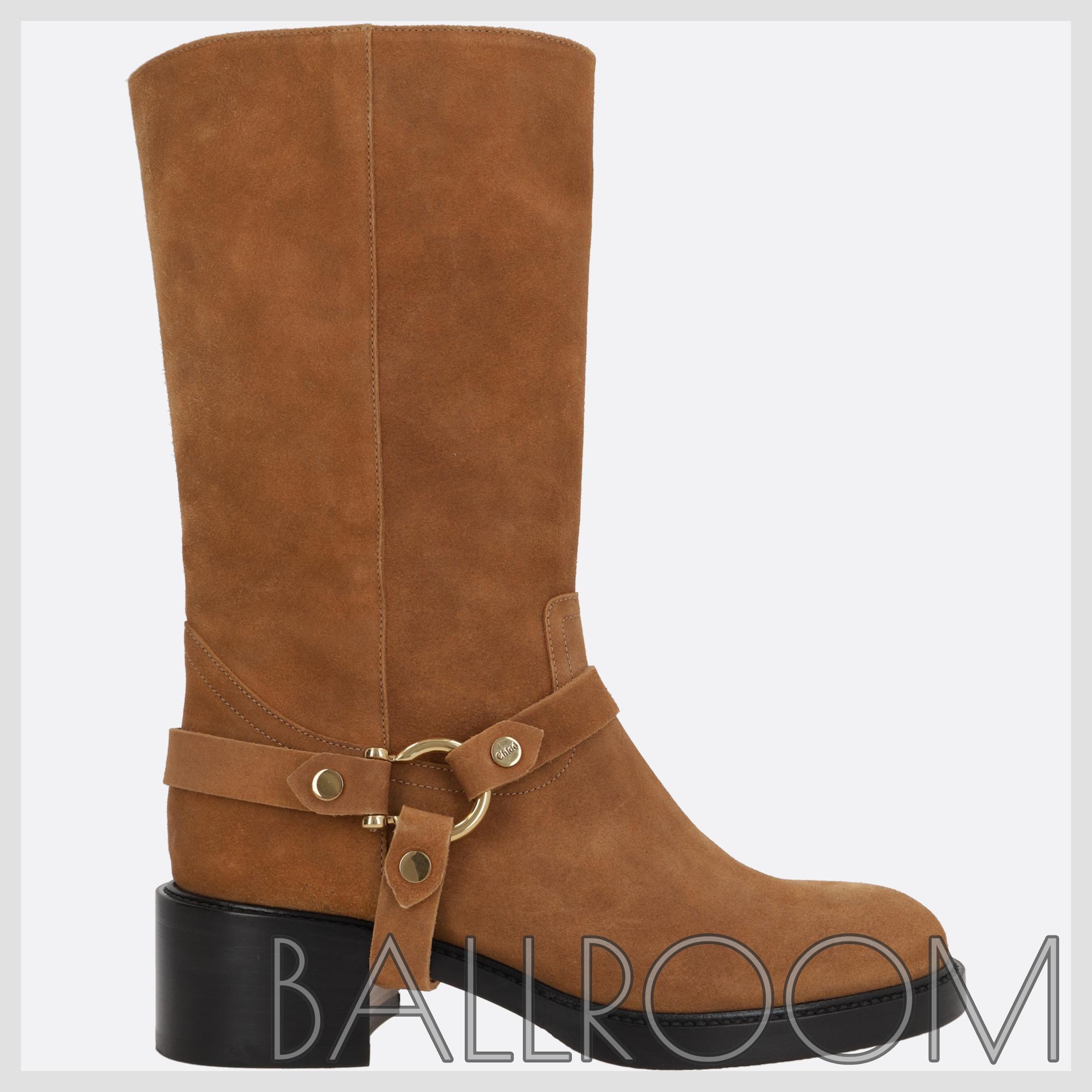 ブーツその他 CHLOE DAKOTA SUEDE BIKER BOOTS