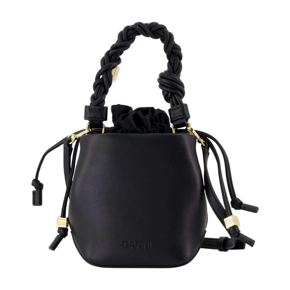 【関税込み】Bou Bucket Mini Purse - Ganni - Leather - Black