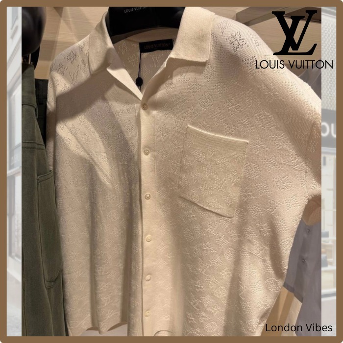 素材の良さが際立つ LouisVuitton モノグラムコットンシャツ半袖