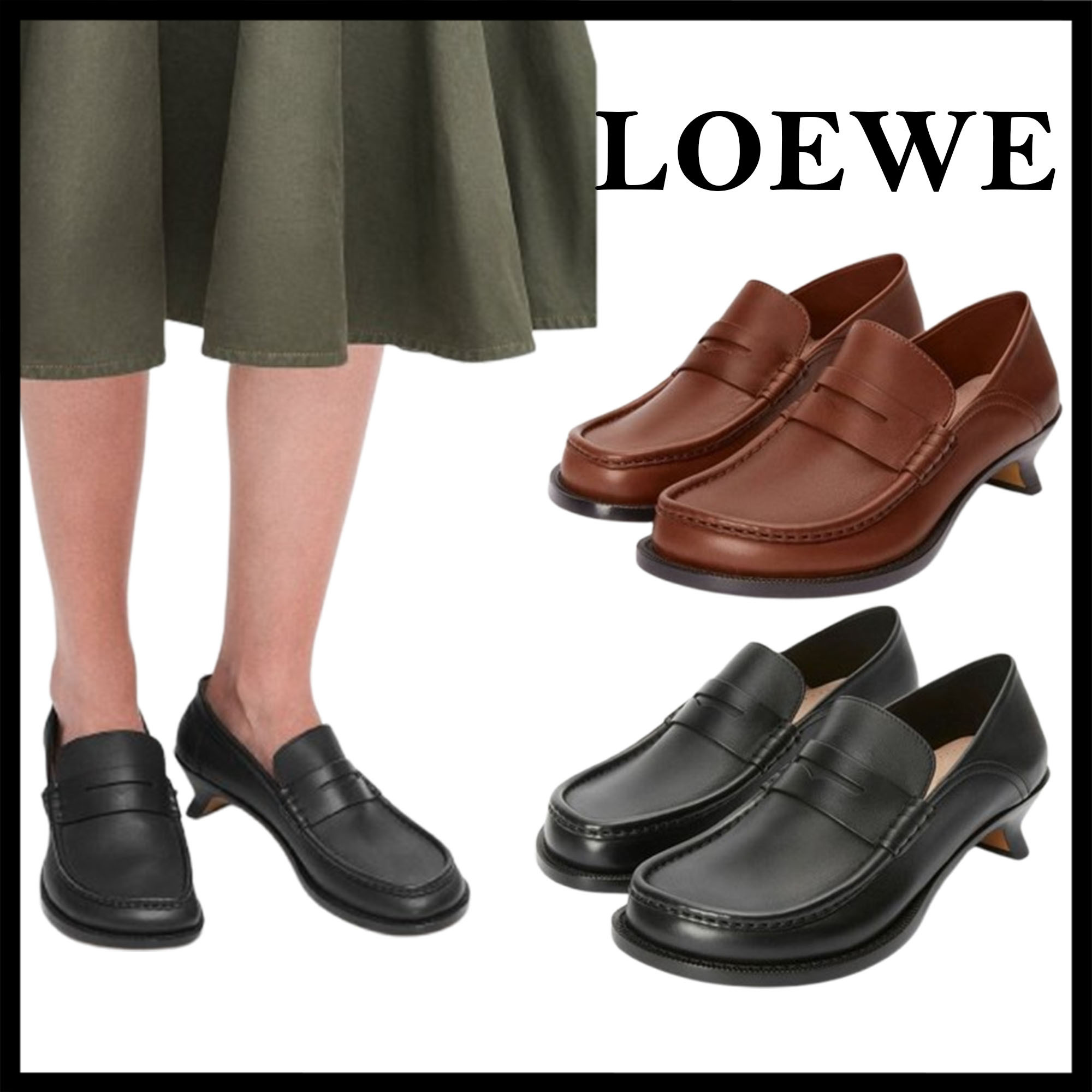 LOEWE直営店 ソフトカーフスキンのカンポモカシン
