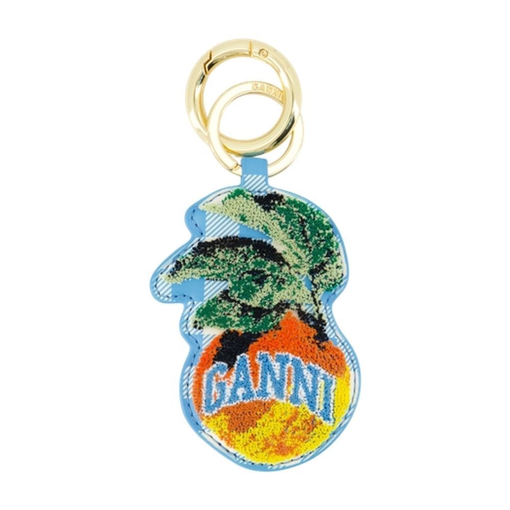 キーホルダー・キーリング Apple Keyring - Ganni - Leather - Blue