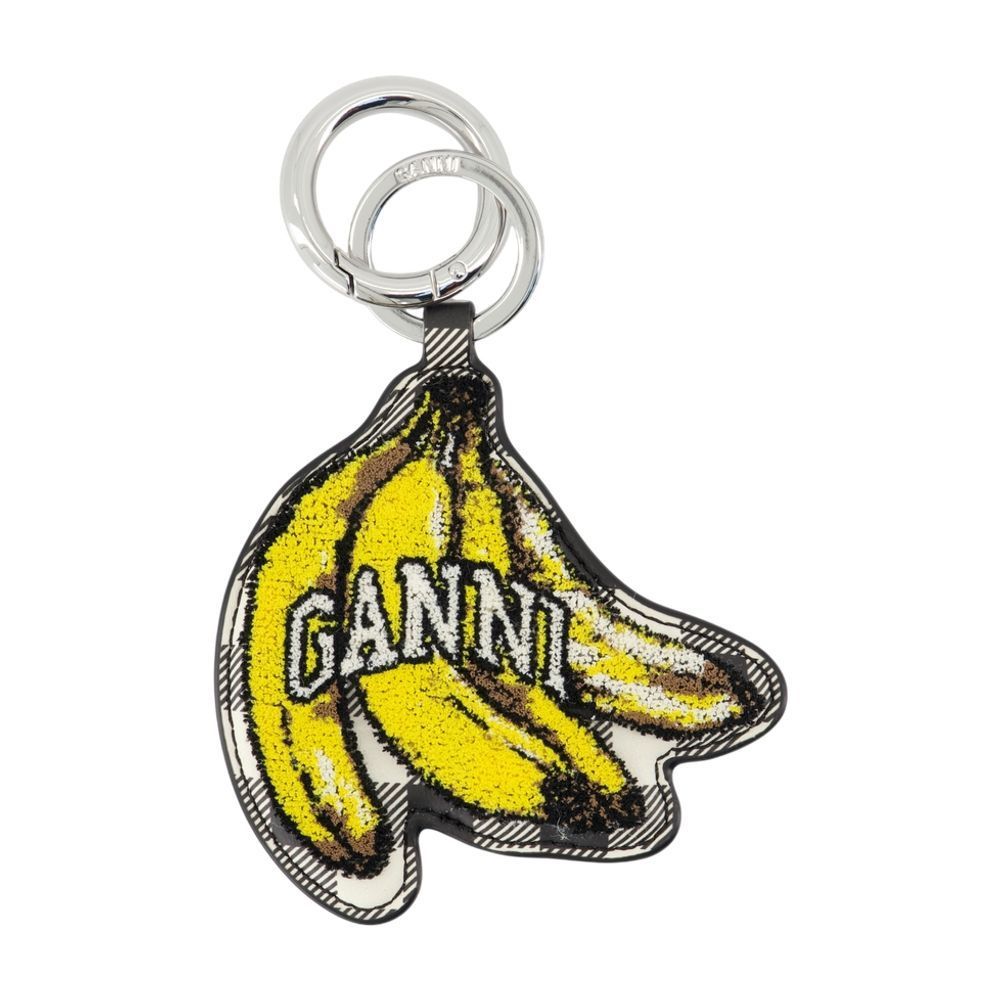 キーホルダー・キーリング Keyring Banana - Ganni - Leather - Black