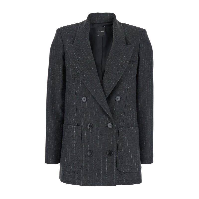 ジャケット PLAIN FW25 STRIPED DOUBLE BREASTED BLAZER (44194312 98)