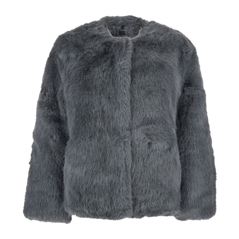 コート PLAIN FW25 FAKE FOX FUR JACKET (JJ25070 GREY)