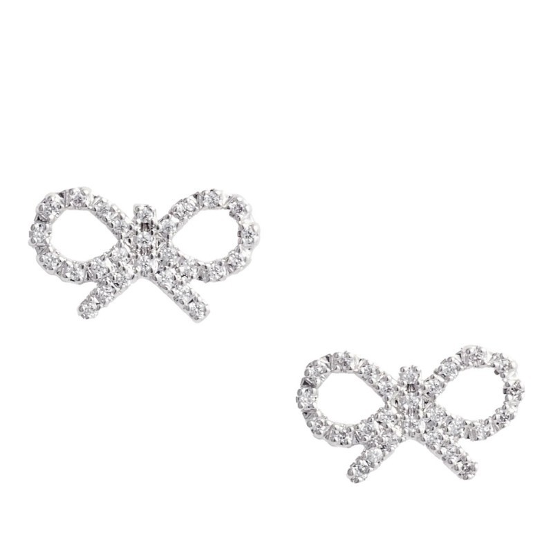ピアス SELF PORTRAIT FW25 MICRO BOW EARRINGS (PF25625ESL SILVER)