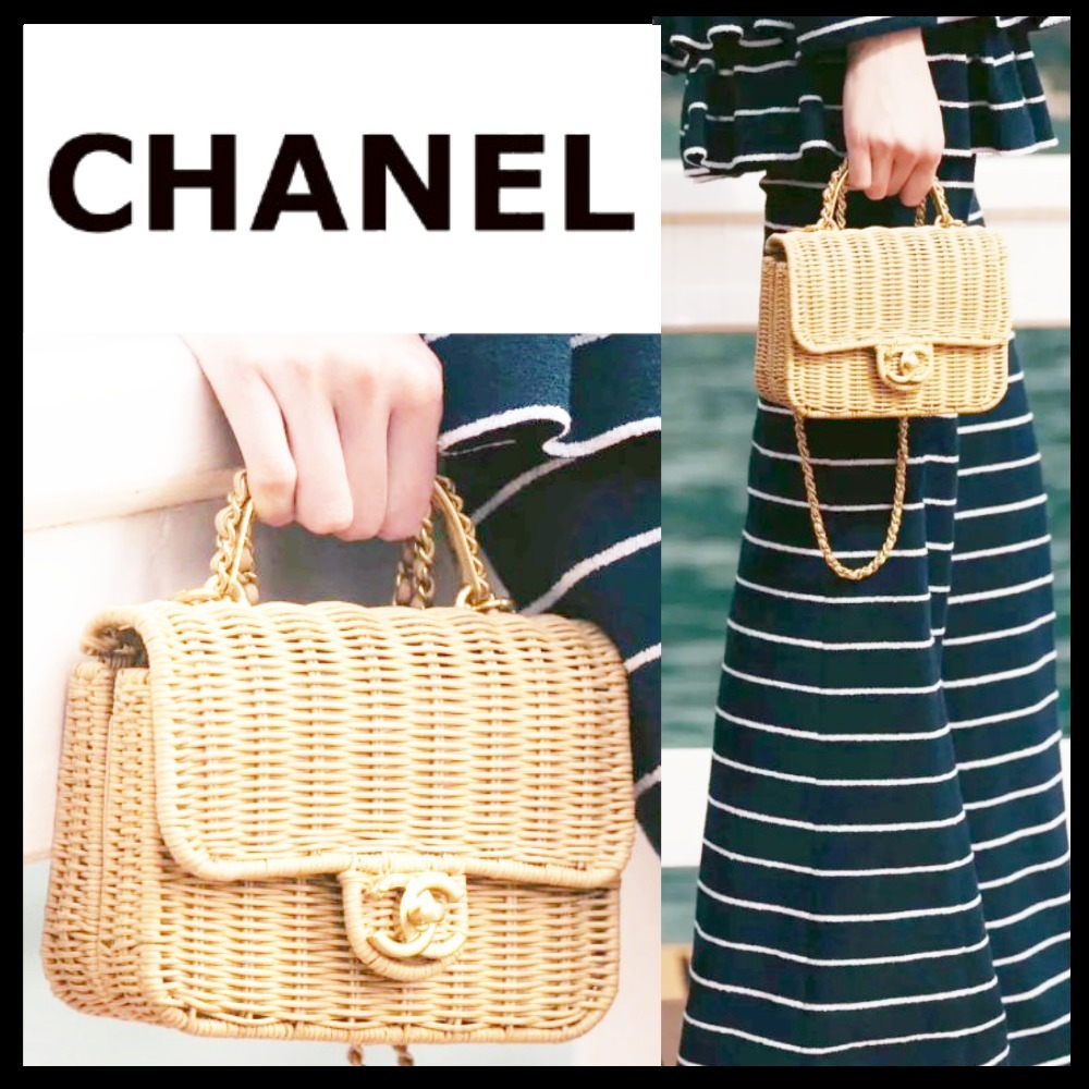 【人気☆】CHANEL かごバッグ 2WAY 夏 リゾート チェーン CCロゴ