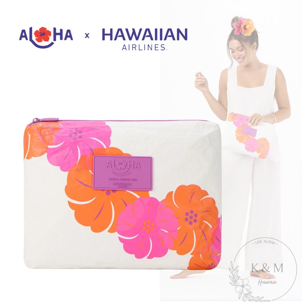 [関税負担なし] Aloha Collection ハワイアン航空 Mid ポーチ