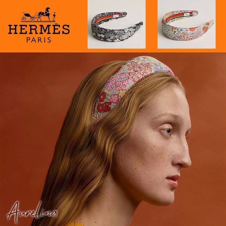 繊細な花柄が映える♡大人可愛い【HERMES】カチューシャ
