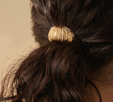 LELET NY ヘアーアクセサリー ポニー ヘアゴム 貝殻 シェル