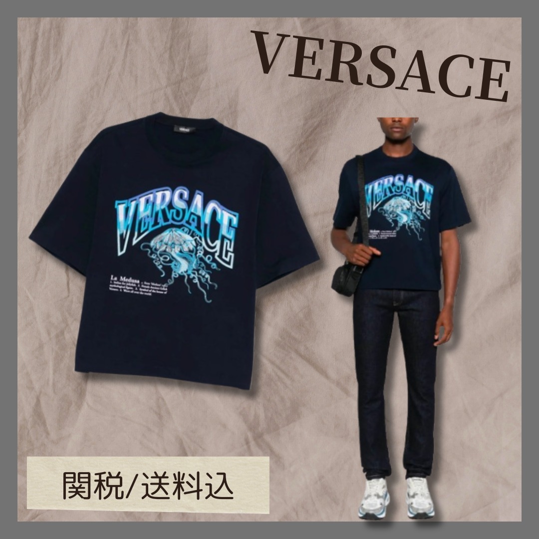 VERSACE ボクシー Tシャツ ラ メドゥーサ バーシティー