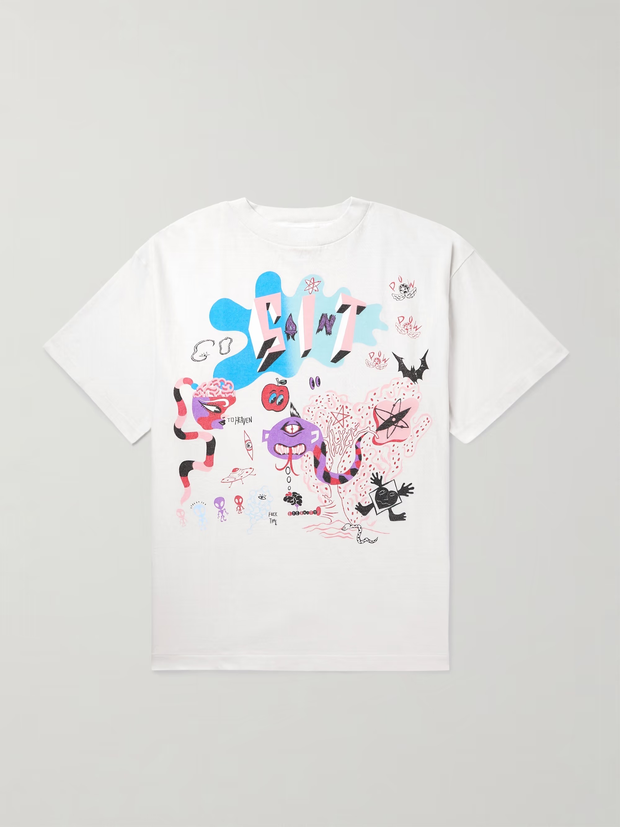 コットンジャージー Tシャツ プリント入り δ