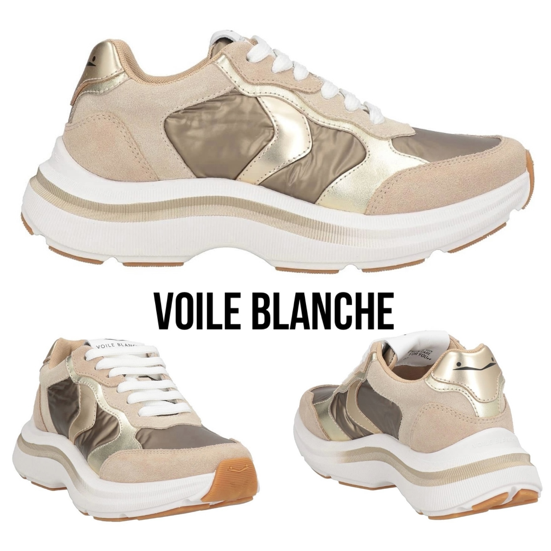 送料関税込み☆VOILE BLANCHE ロゴ チャンキースニーカー