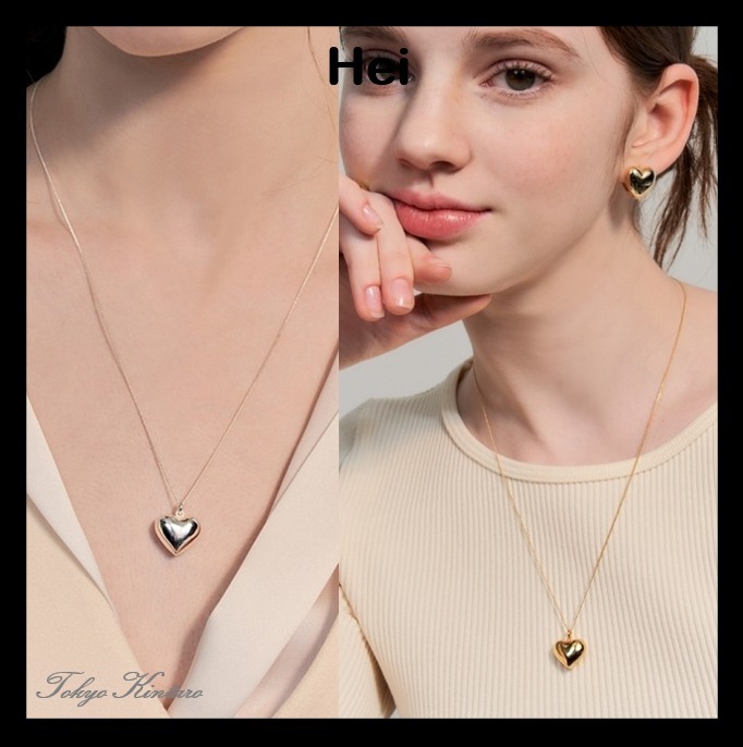 [Hei] POUNDING VOLUME HEART NECKLACE ★人気★
