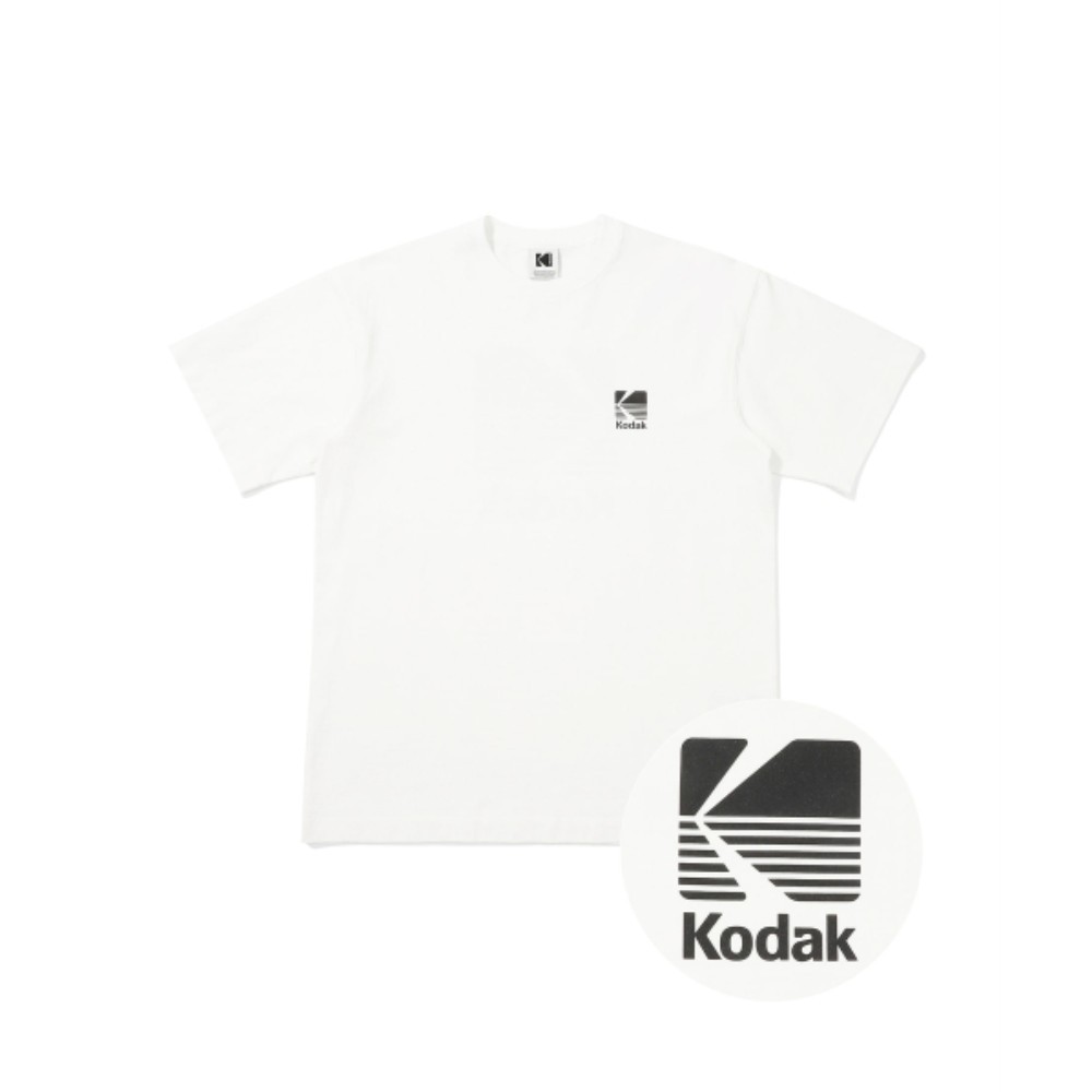 ★KODAK★ Big Logo Semi-Overfit Short Sleeve T-Shirt WHITE