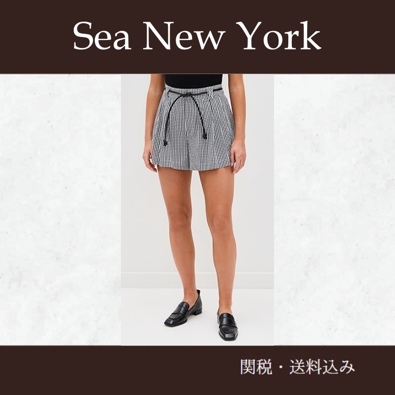 Sea NEW YORK★ベルト付きNeciギンガムショーツ