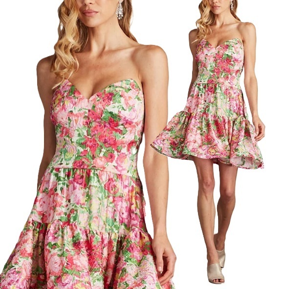 TADASHI SHOJI☆フローラル柄のミニ丈ドレス 日本未入荷
