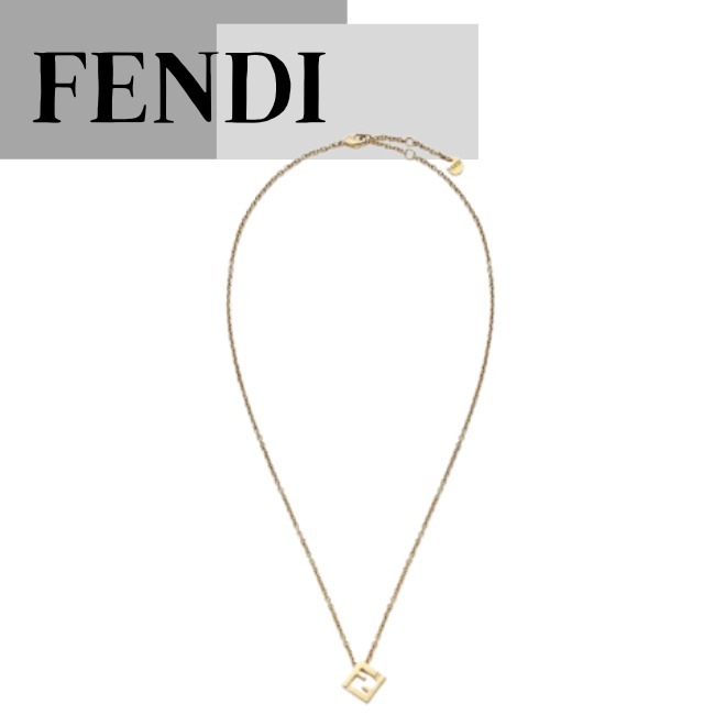 【FENDI】 金色のメタルネックレス