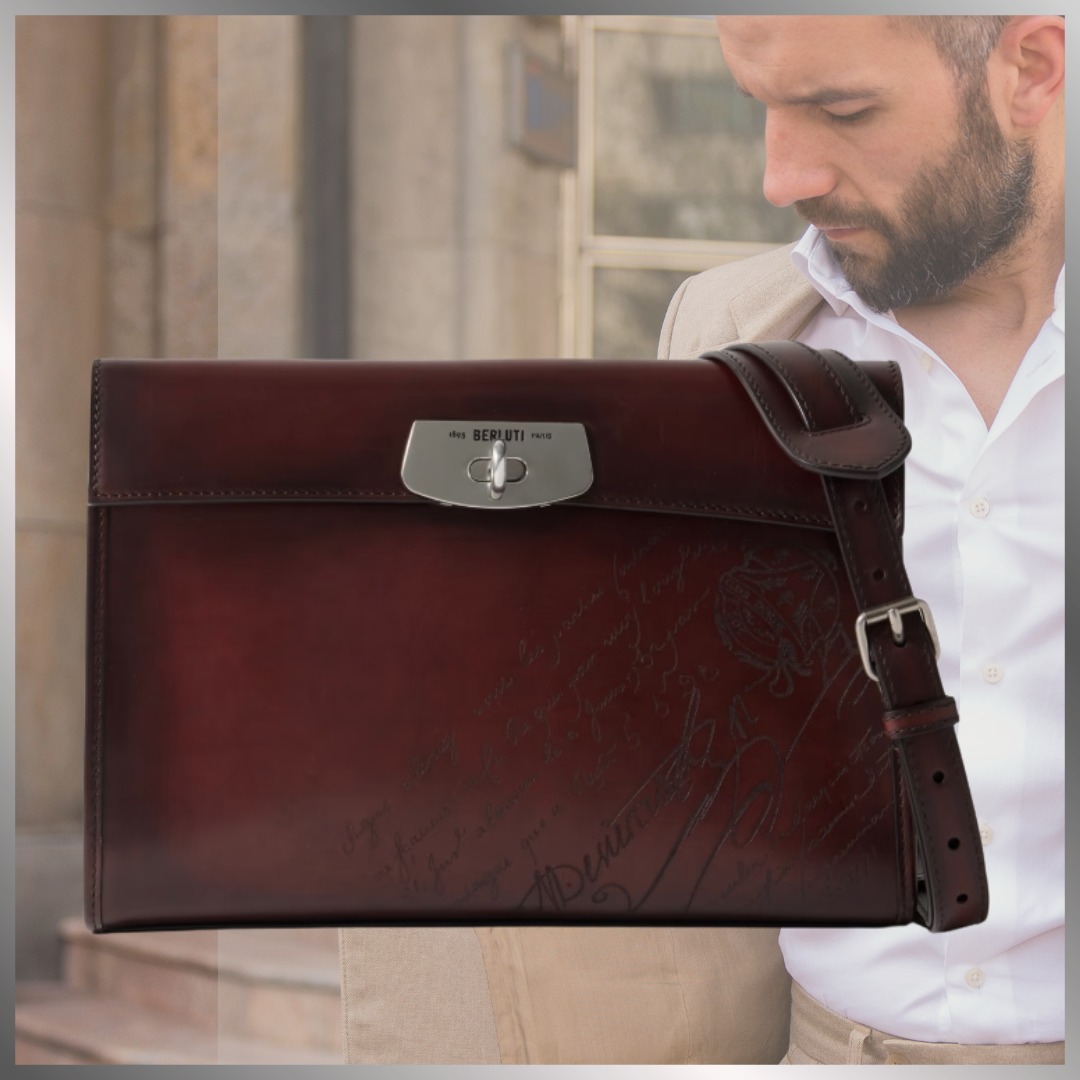 【完売必至】Berluti E Mio レザー メッセンジャーバッグ