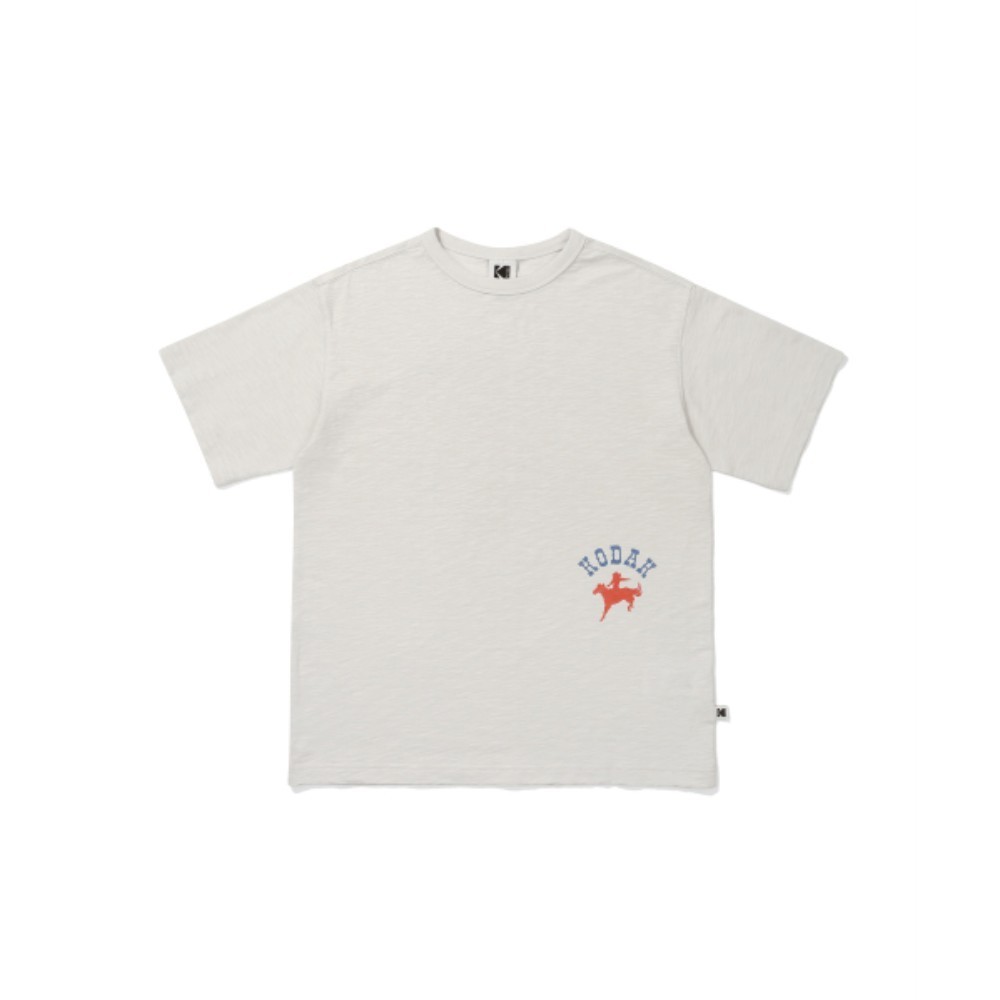 ★KODAK★ Graphic slub short sleeve t-shirt LIGHT GRAY