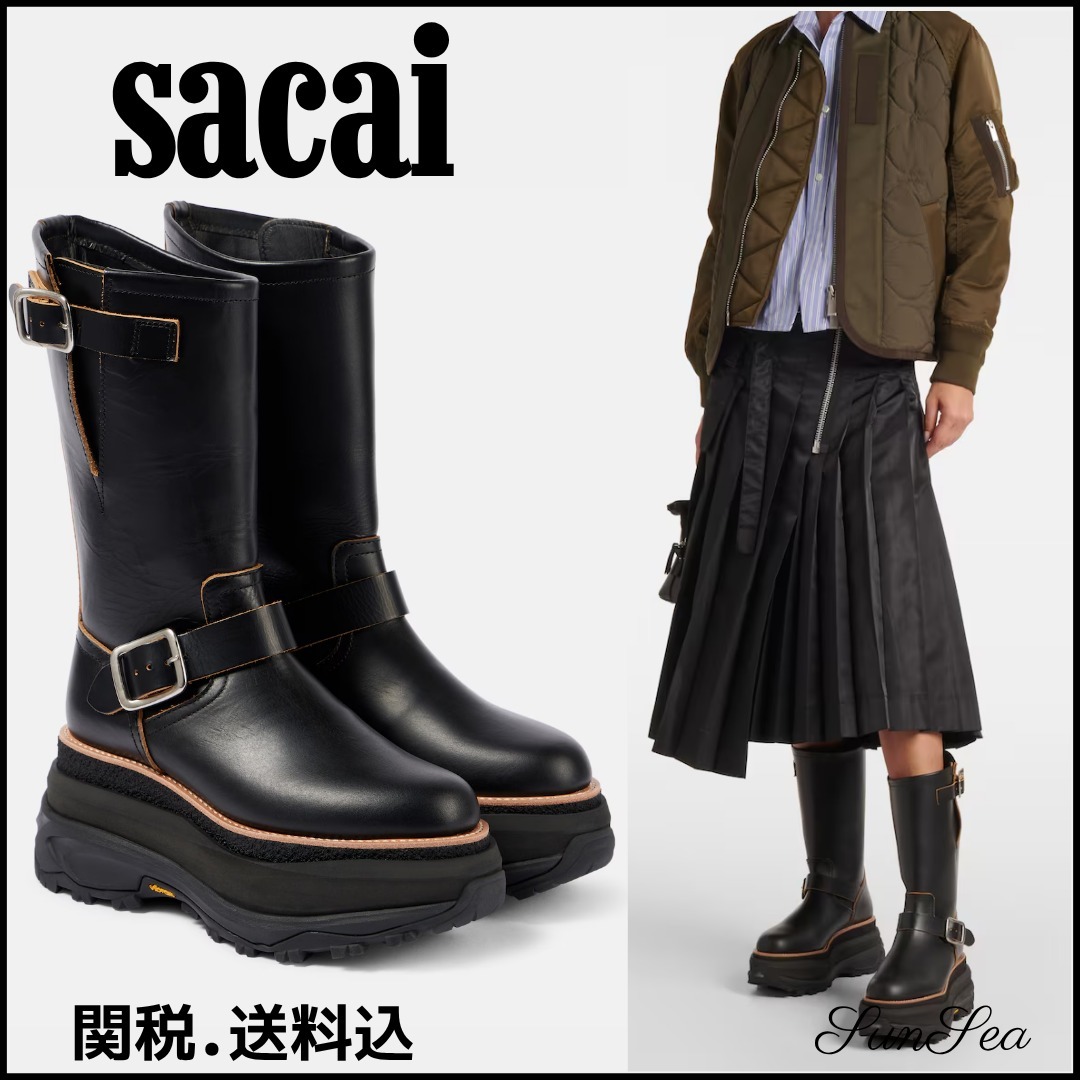 関税送料込【sacai】レザーブーツ