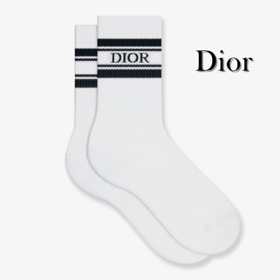 DIOR☆ ディオール ロゴ ソックス 靴下 ホワイト