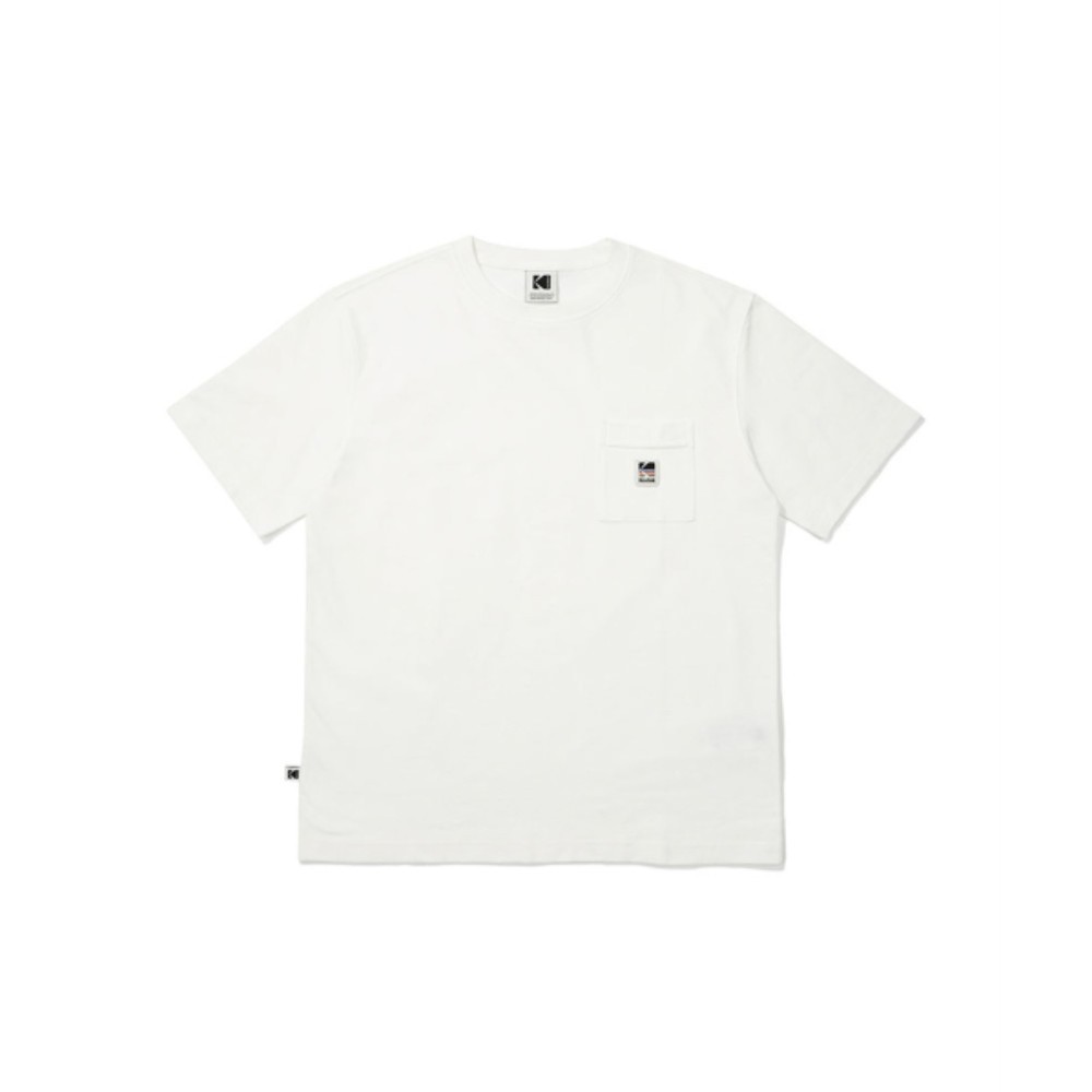 ★KODAK★ Rainbow Sorona Pocket Short Sleeve T-Shirt WHITE