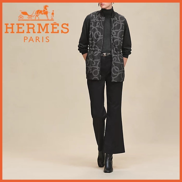 HERMES 25AW 海外限定 レディース ベスト ジレ リバーシブル