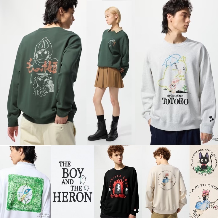 【UNIQLO×ジブリ】2025SS 長袖スウェット 男女兼用 XS〜4XL