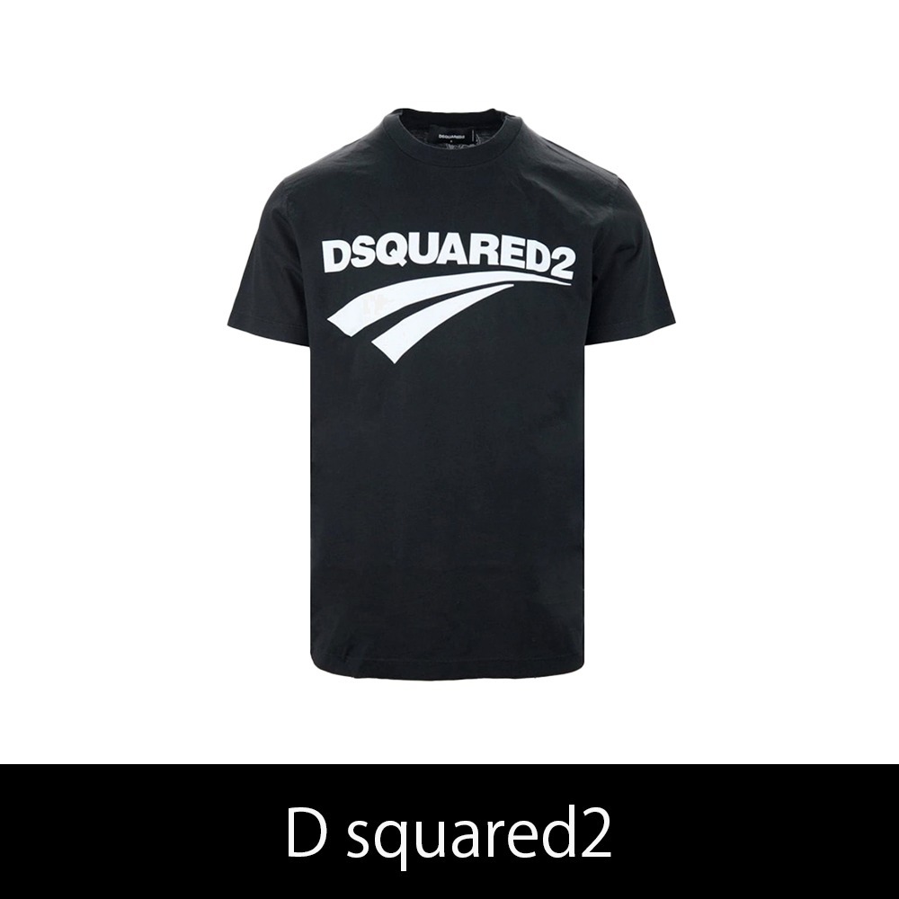 D squared2★ブランドロゴ ブラック Tシャツ★送関込