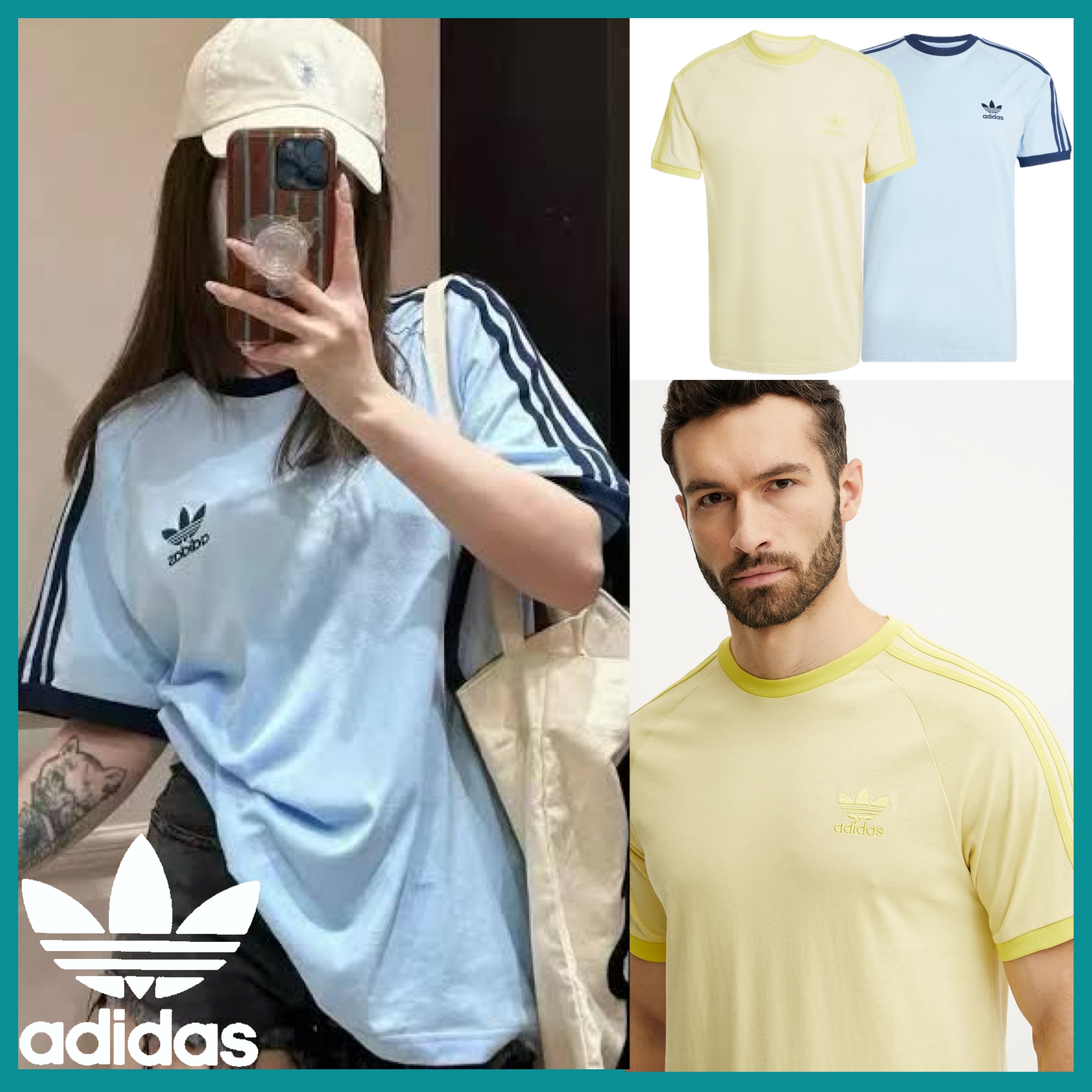 送関込★adidas Originals★Adicolor スリーストライプスTシャツ
