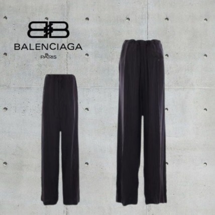 パンツ 25ss Balenciaga Striped Cupro Oversized Trousers