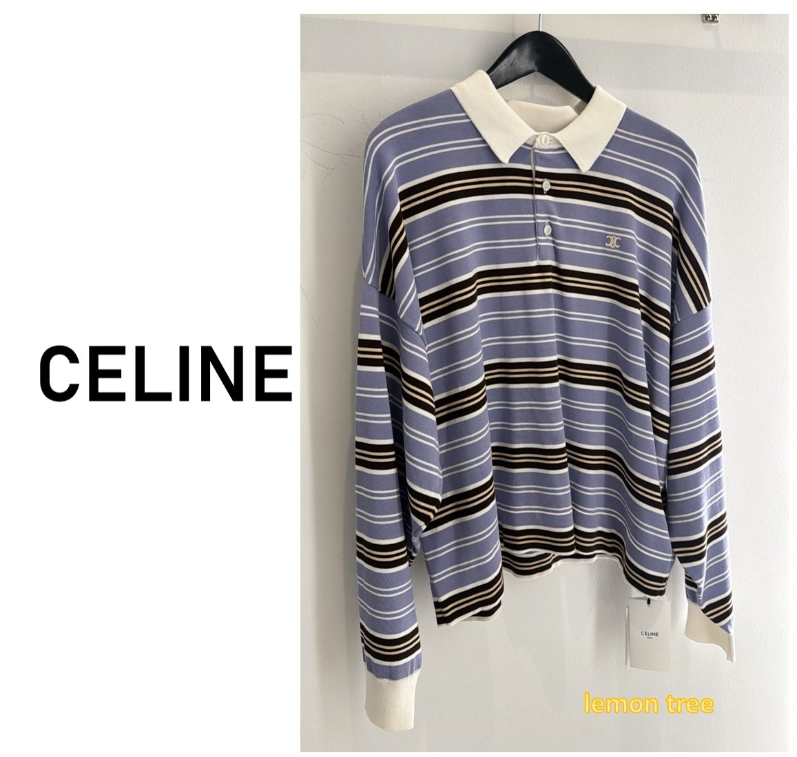 CELINE ポロシャツ 爽やかなストライプ
