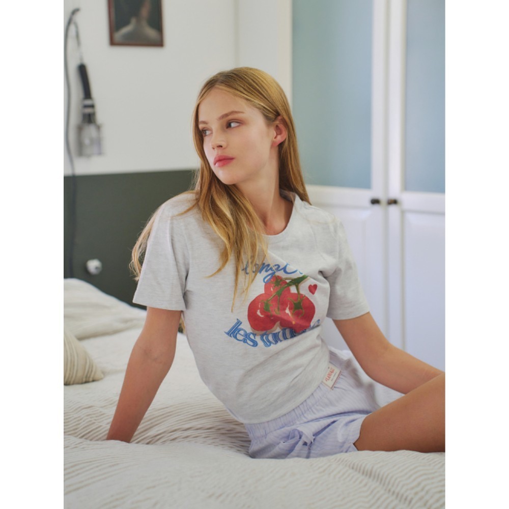 ★LANG&LU★ TOMATE TShirtsTOMAT MELANGE