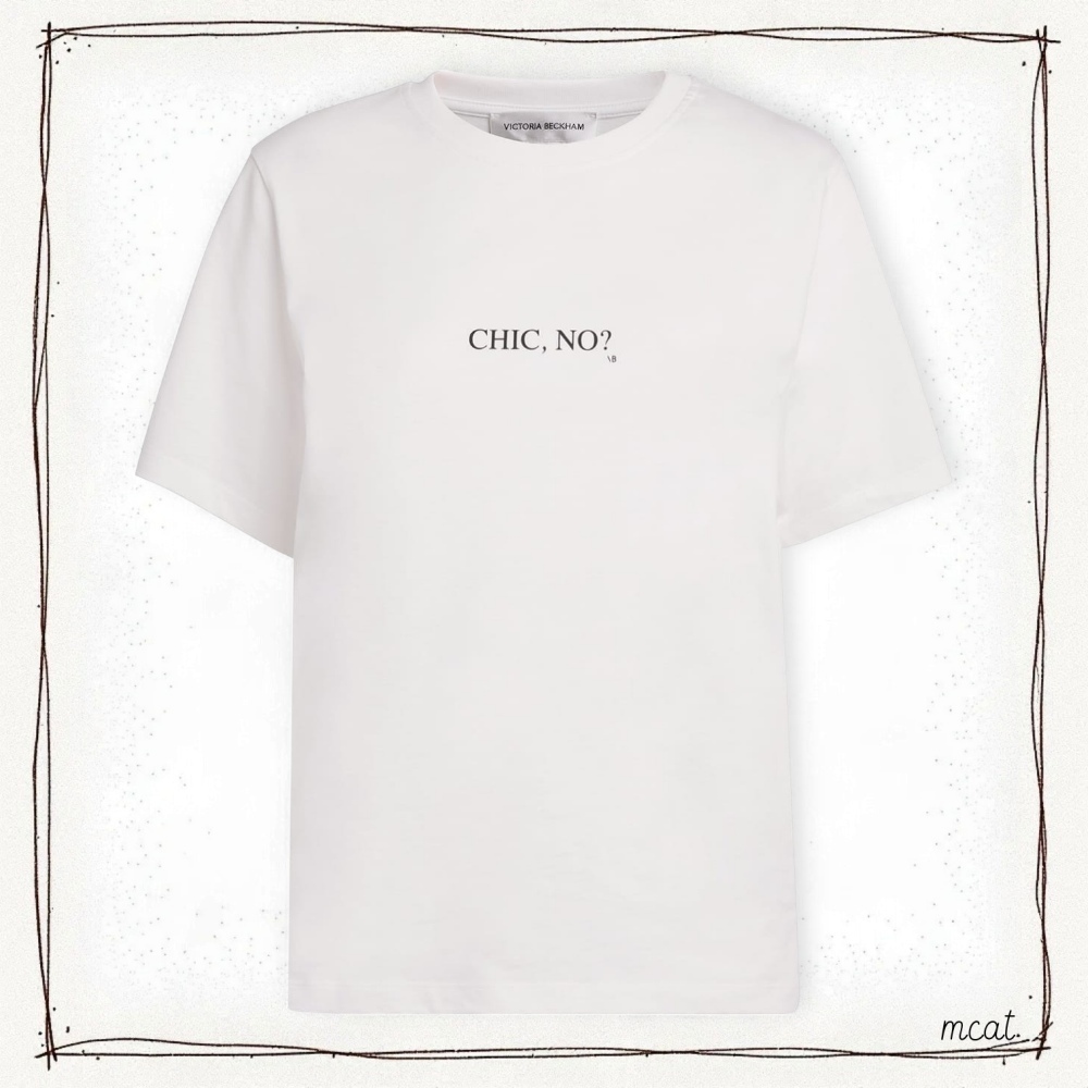 Victoria Beckham ★ オーガニックコットン スローガン Tシャツ