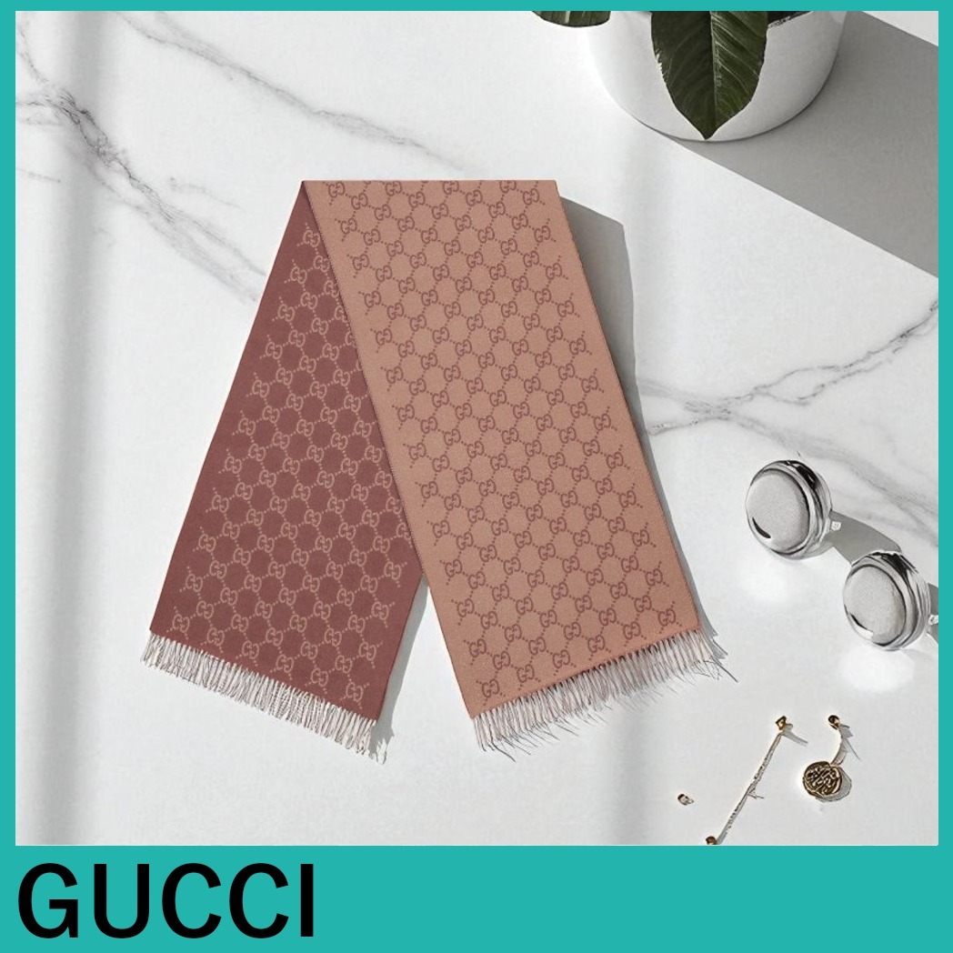 GUCCI★ルレックスGGカシミヤスカーフ