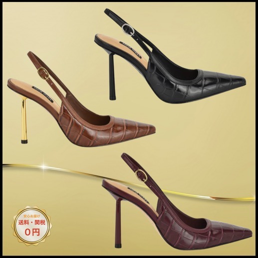 関税込み♪【Nine West】Orlanda ロゴ スリングバック パンプス