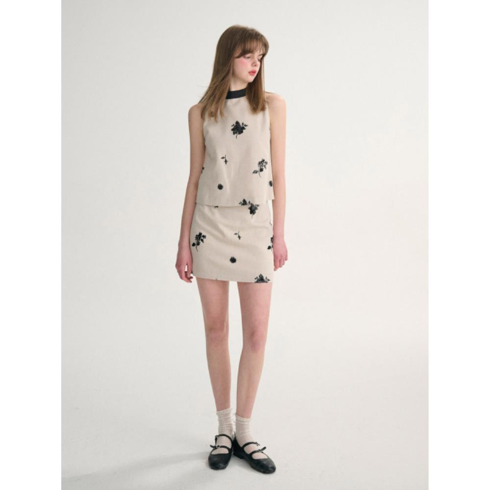 ★Since Then★ White Ribbon Sequin Two Piece