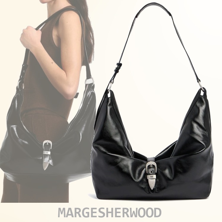 Belted Hobo レザーショルダーバッグ∴
